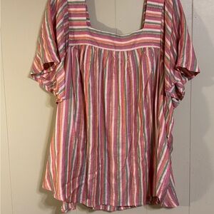 Colorful Striped Women's Blouse